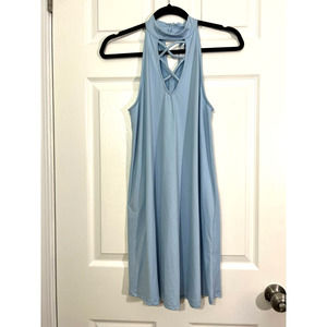 AMELIA JAMES WOMENS HIGH NECK A LINE SLEEVELESS DRESS SIZE XS
